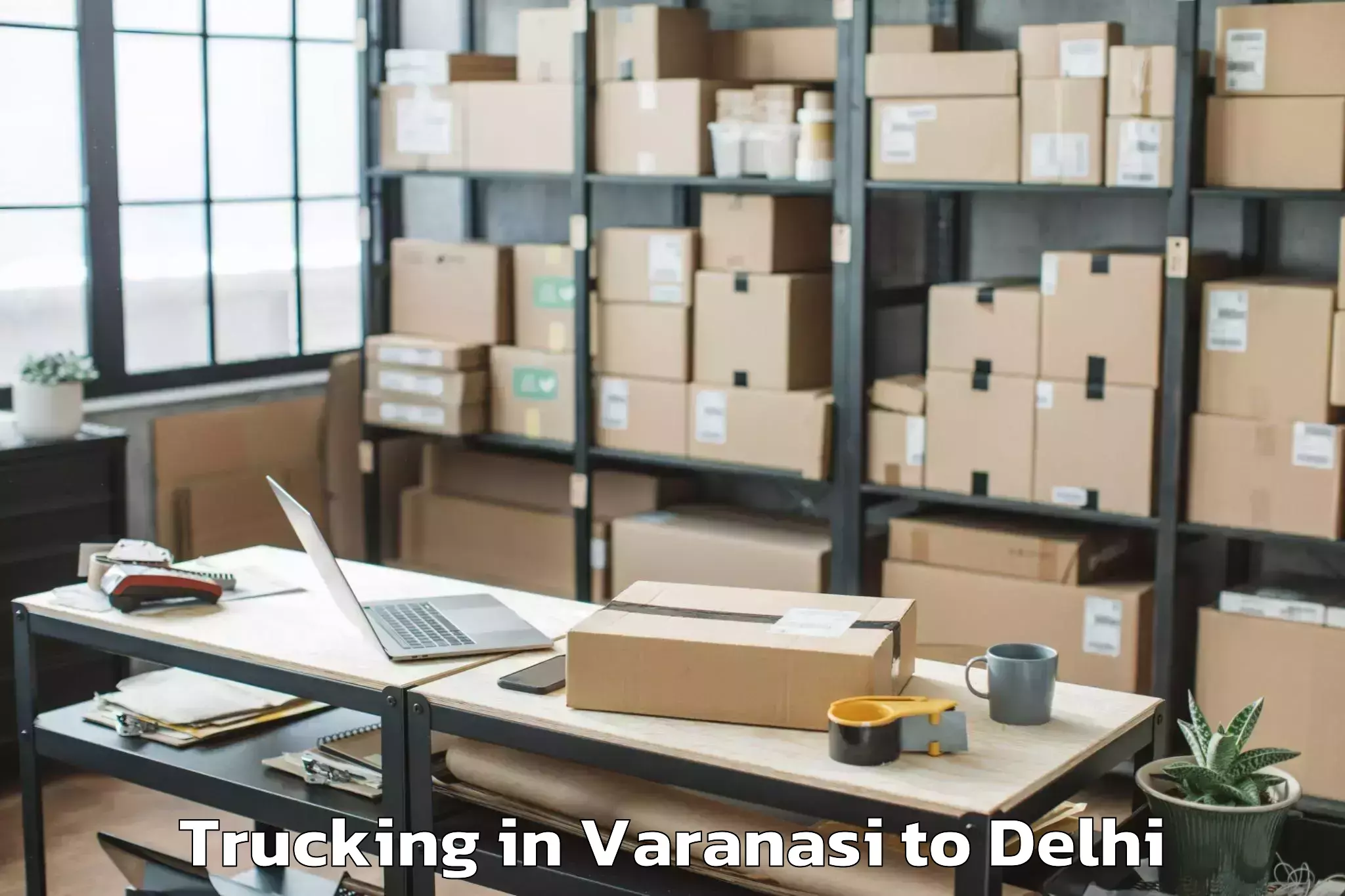 Top Varanasi to Bawana Trucking Available